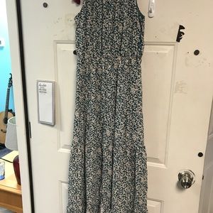 Floral turquoise maxi dress